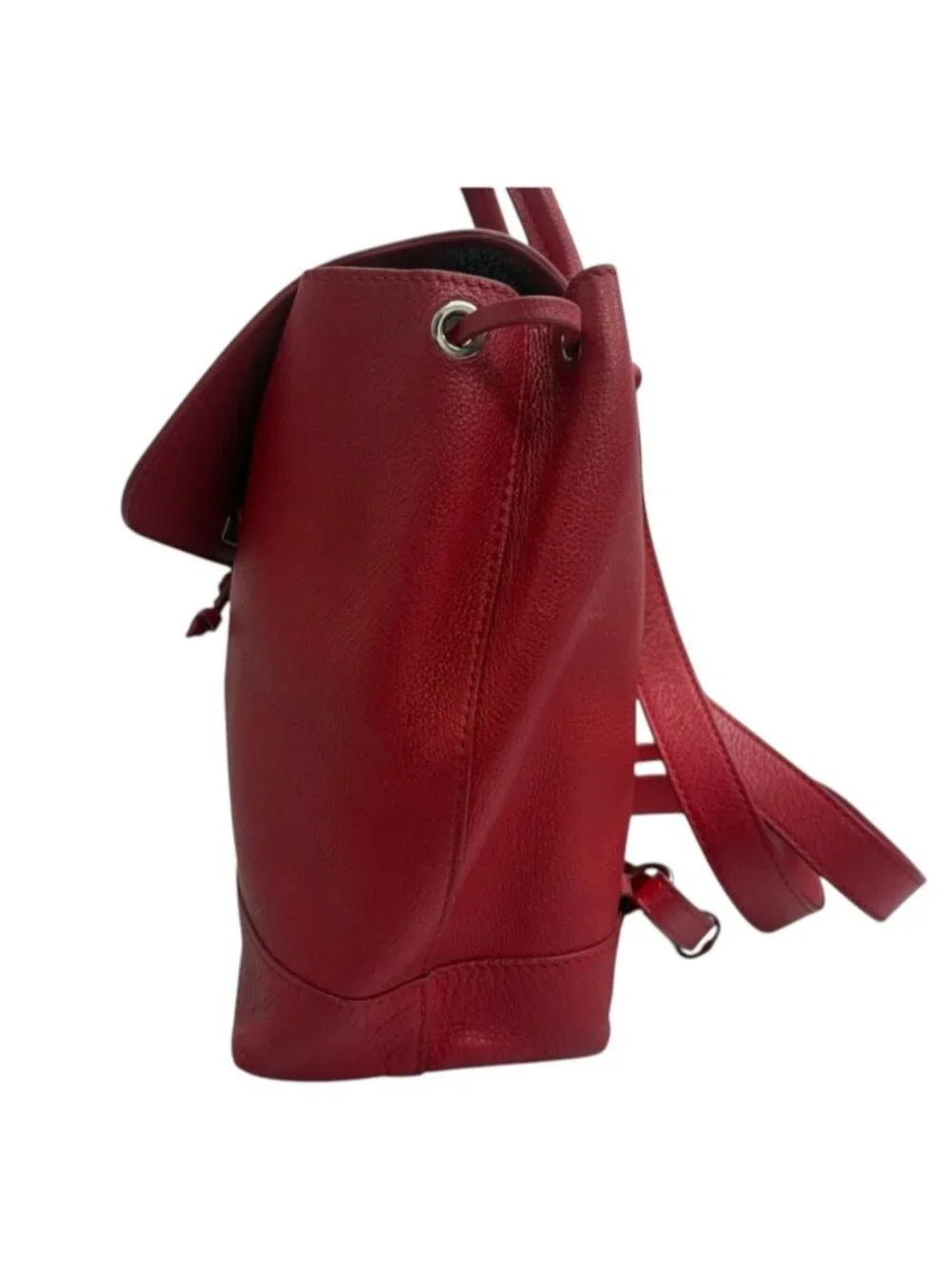 Louis Vuitton Lockme Red Ruby Silver Leather Backpack